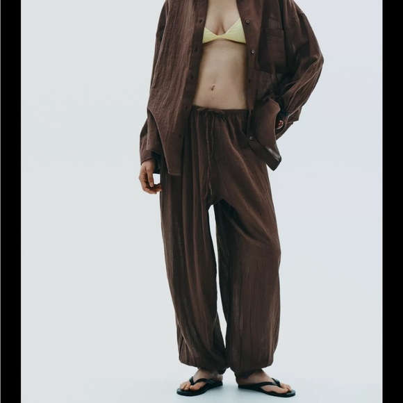 ZARA Flowy balloon pants - Picture 1 of 7